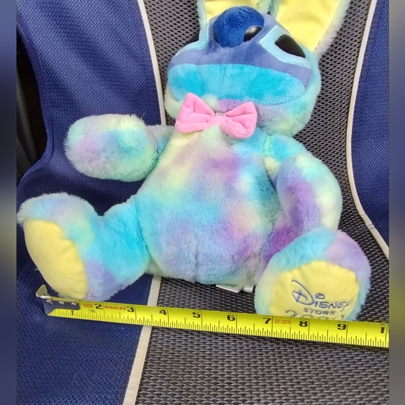 Disney Store 2020 Stitch Easter Bunny Plush Tie Dye Blue 12" - Picture 12 of 16